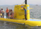 Submarine for exploring the marine fauna and flora
